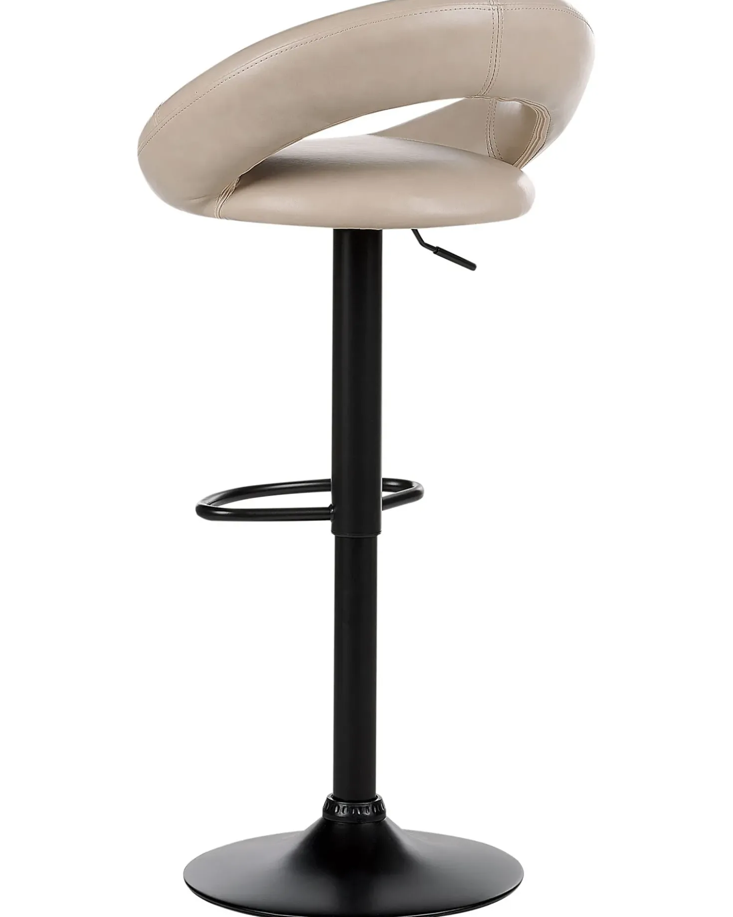 Set di 2 sedie alte PEORIA Pelle sintetica Beige chiaro