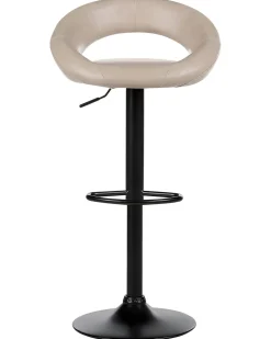 Set di 2 sedie alte PEORIA Pelle sintetica Beige chiaro