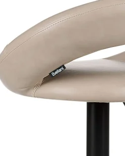 Set di 2 sedie alte PEORIA Pelle sintetica Beige chiaro