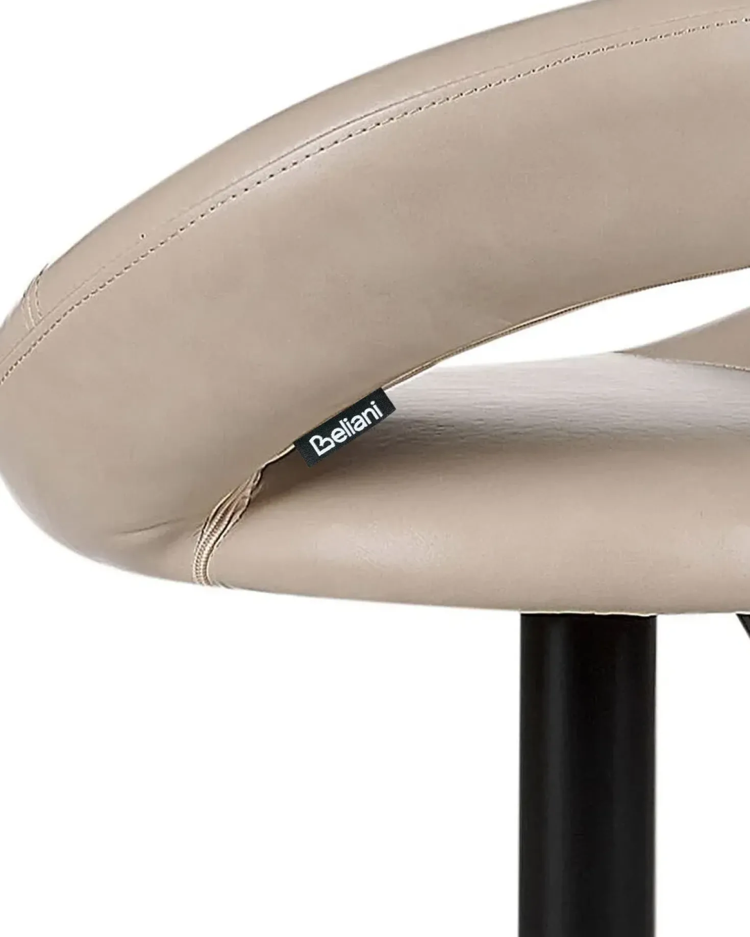 Set di 2 sedie alte PEORIA Pelle sintetica Beige chiaro