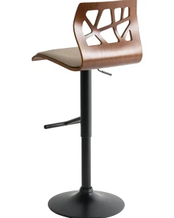 Set di 2 sedie alte PETERSBURG Pelle sintetica Beige/Nero