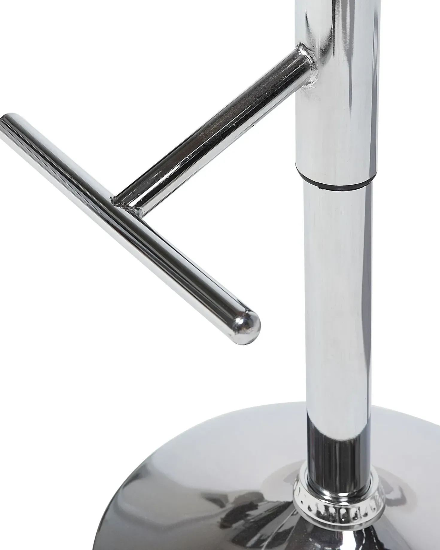Set di 2 sedie alte PETERSBURG Pelle sintetica Bianco/Argento
