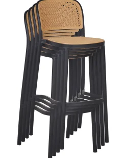Set di 4 sedie alte PLOSE Materiale sintetico Beige