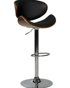 Set di 2 sedie alte ROTTERDAM Pelle sintetica Nero
