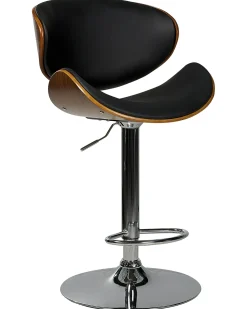 Set di 2 sedie alte ROTTERDAM Pelle sintetica Nero