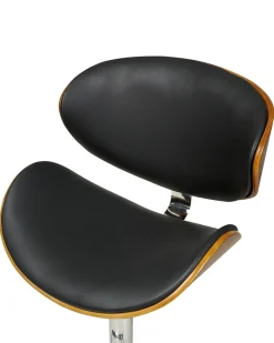 Set di 2 sedie alte ROTTERDAM Pelle sintetica Nero