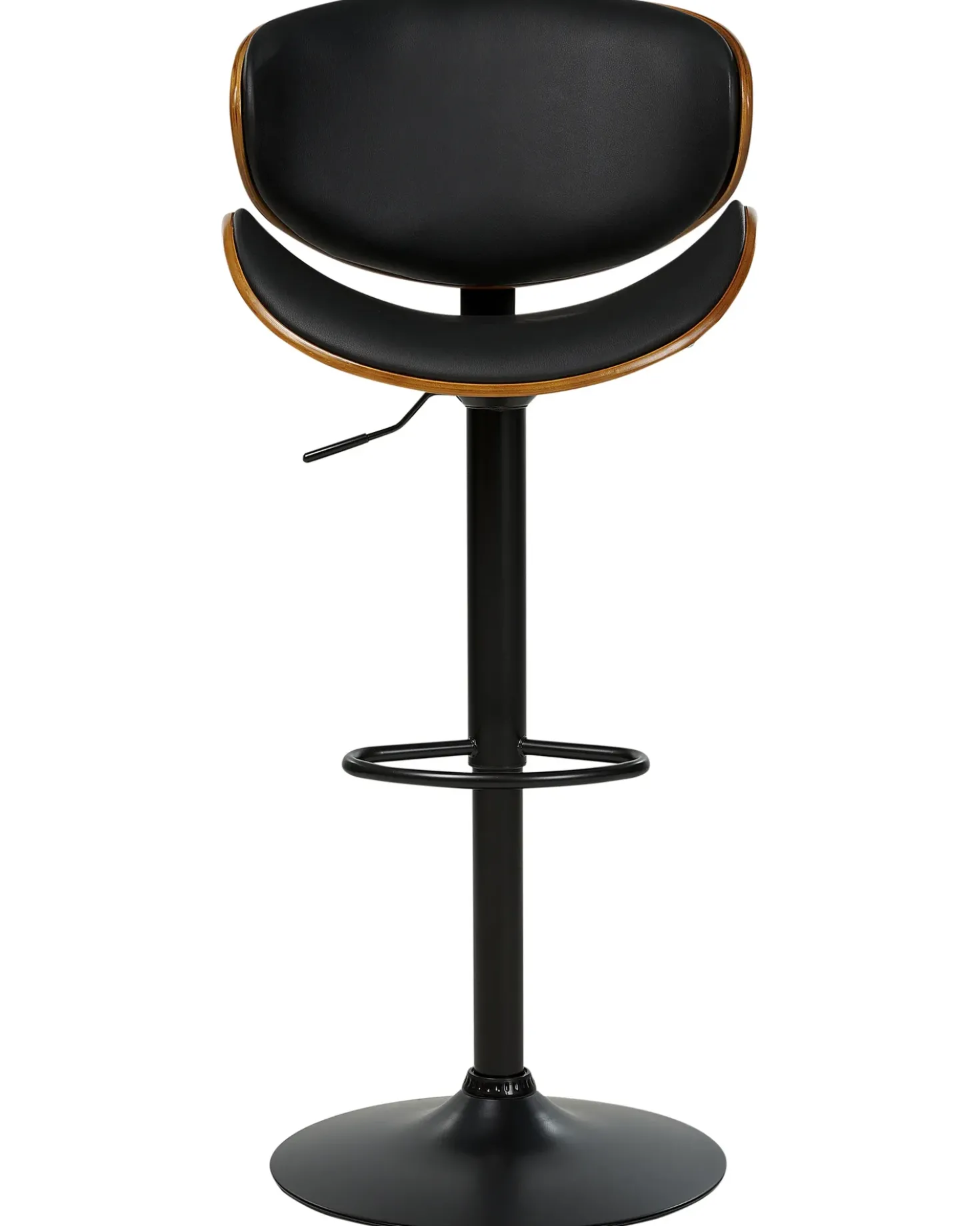 Set di 2 sedie alte ROTTERDAM II Pelle sintetica Nero