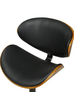 Set di 2 sedie alte ROTTERDAM II Pelle sintetica Nero