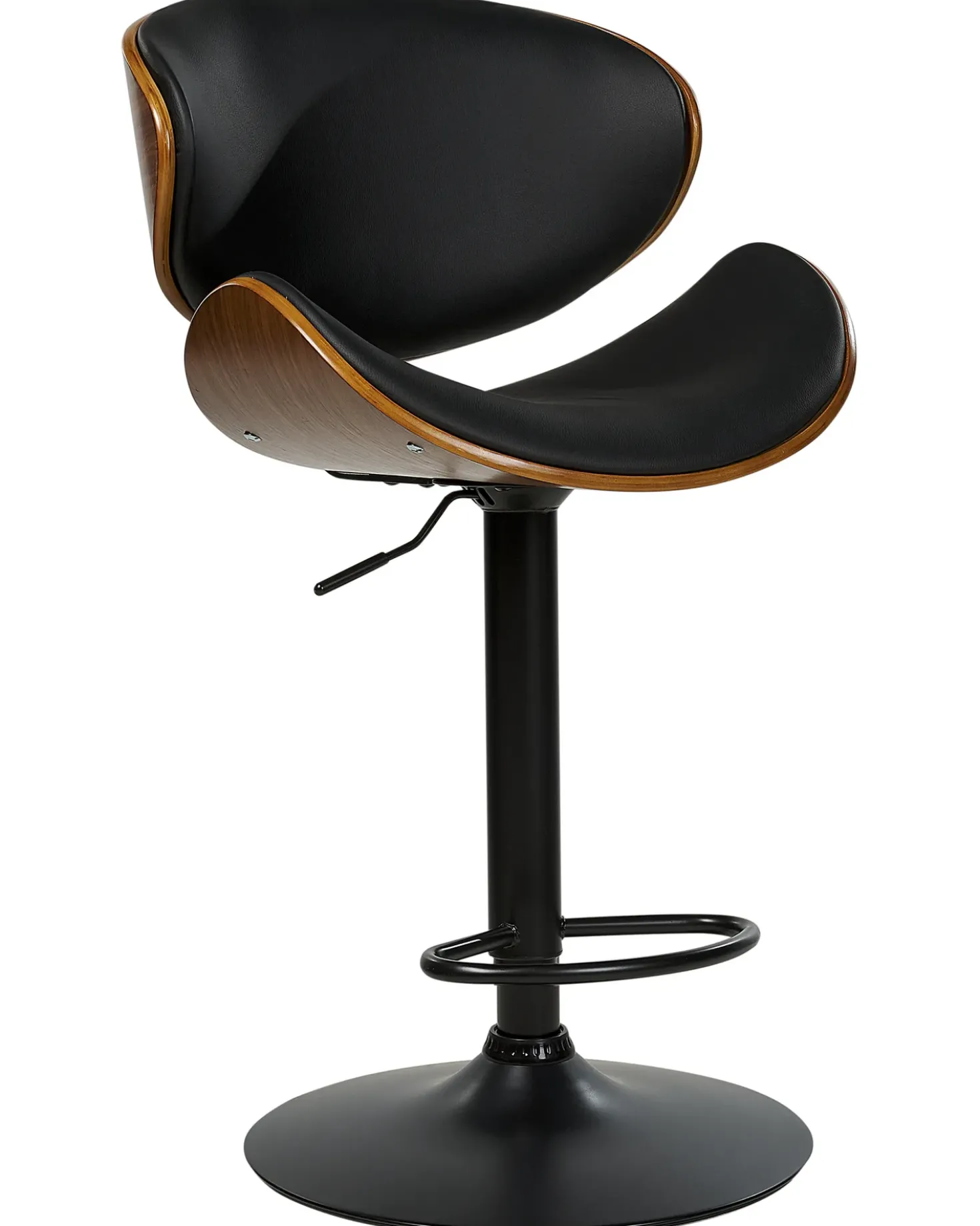 Set di 2 sedie alte ROTTERDAM II Pelle sintetica Nero