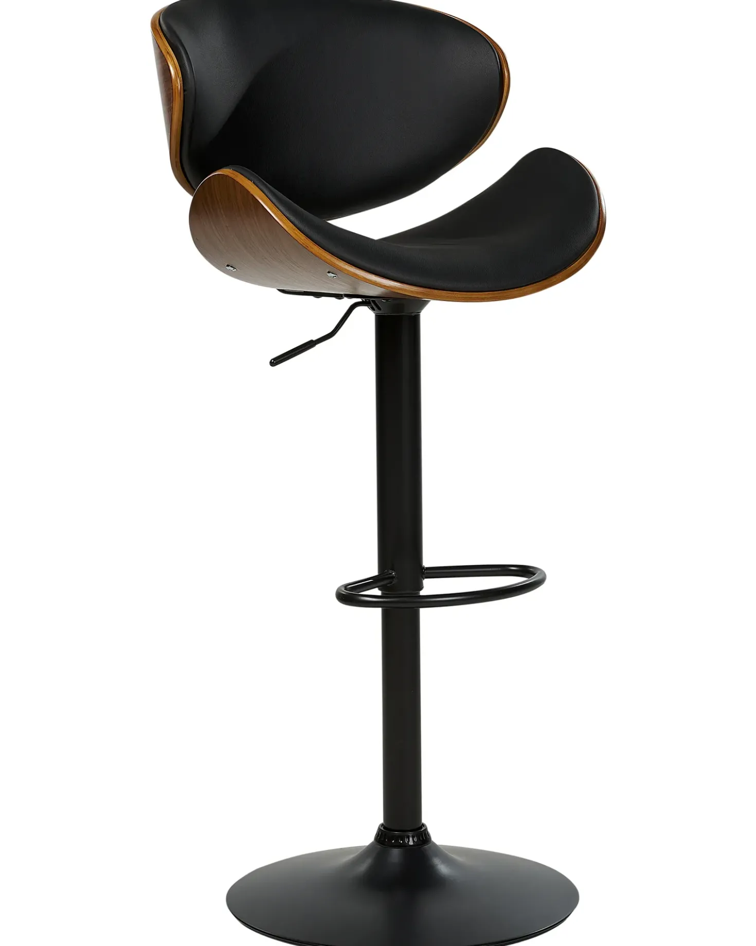 Set di 2 sedie alte ROTTERDAM II Pelle sintetica Nero