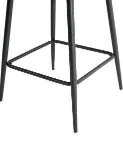 Set di 2 sedie alte SANILAC Velluto Blu marino