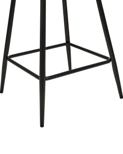 Set di 2 sedie alte SANILAC Velluto Arancione
