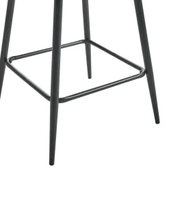 Set di 2 sedie alte SANILAC Velluto Tortora