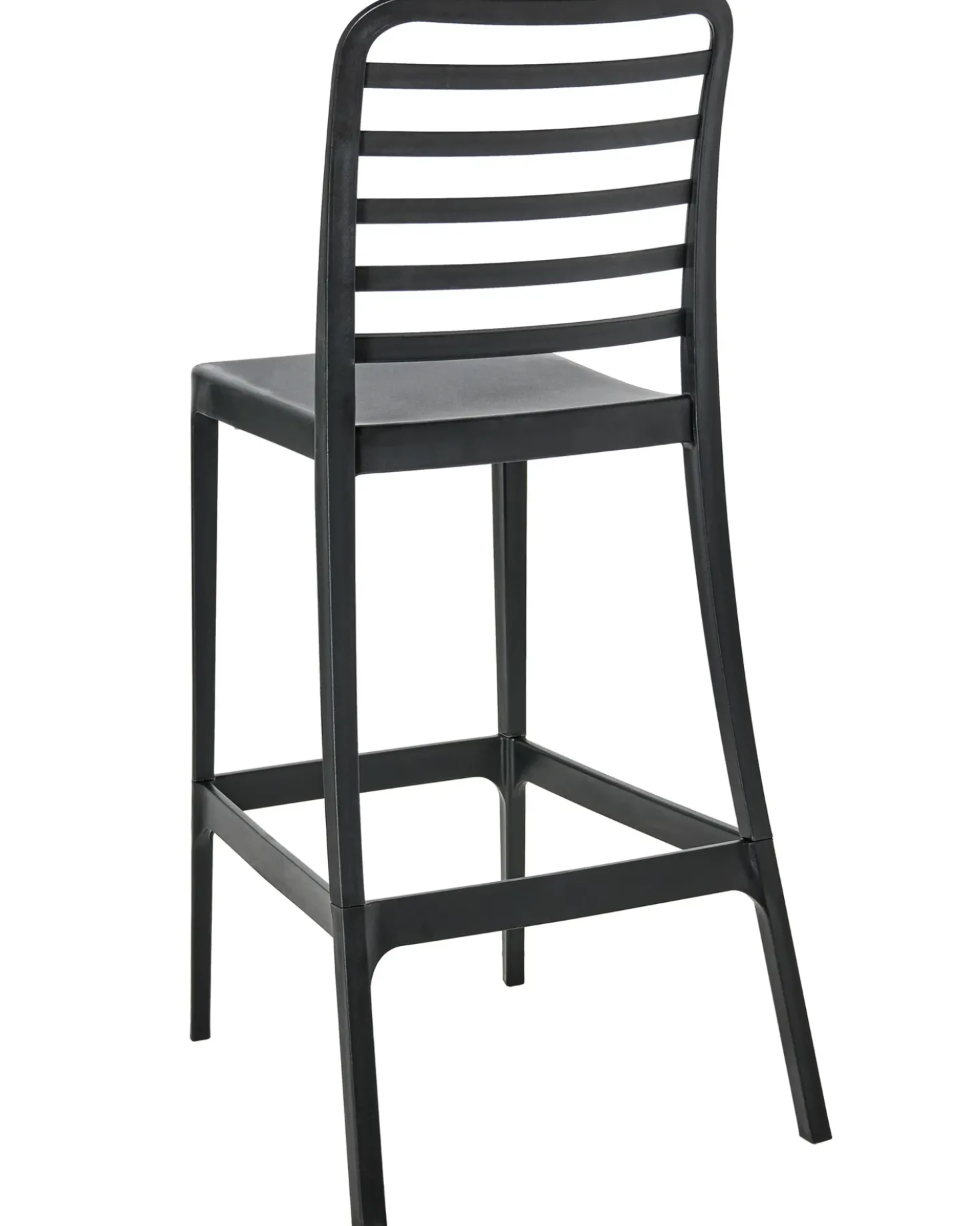 Set di 4 sedie alte SECEDA Materiale sintetico 2 in 1 Nero