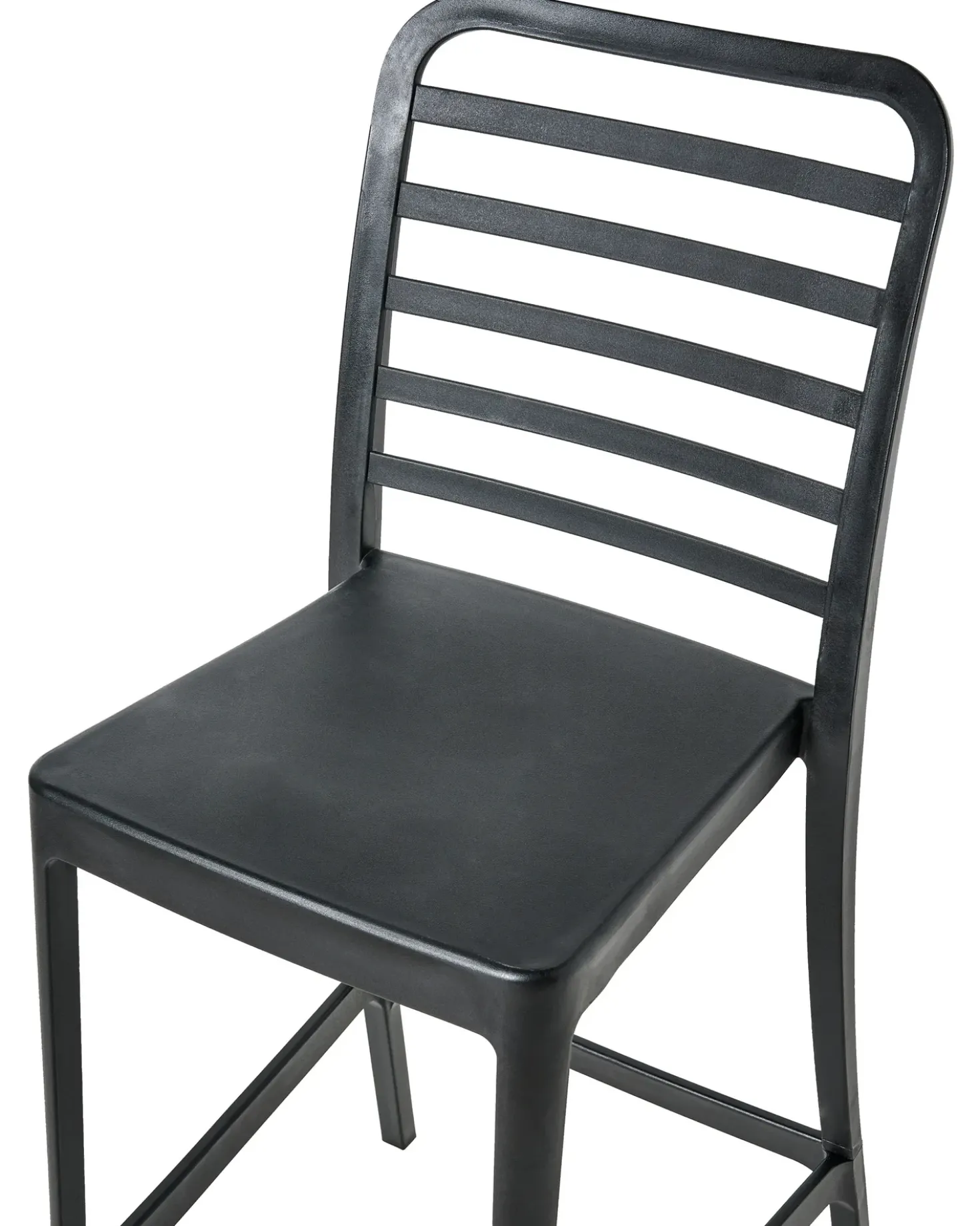 Set di 4 sedie alte SECEDA Materiale sintetico 2 in 1 Nero