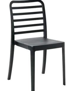 Set di 4 sedie alte SECEDA Materiale sintetico 2 in 1 Nero