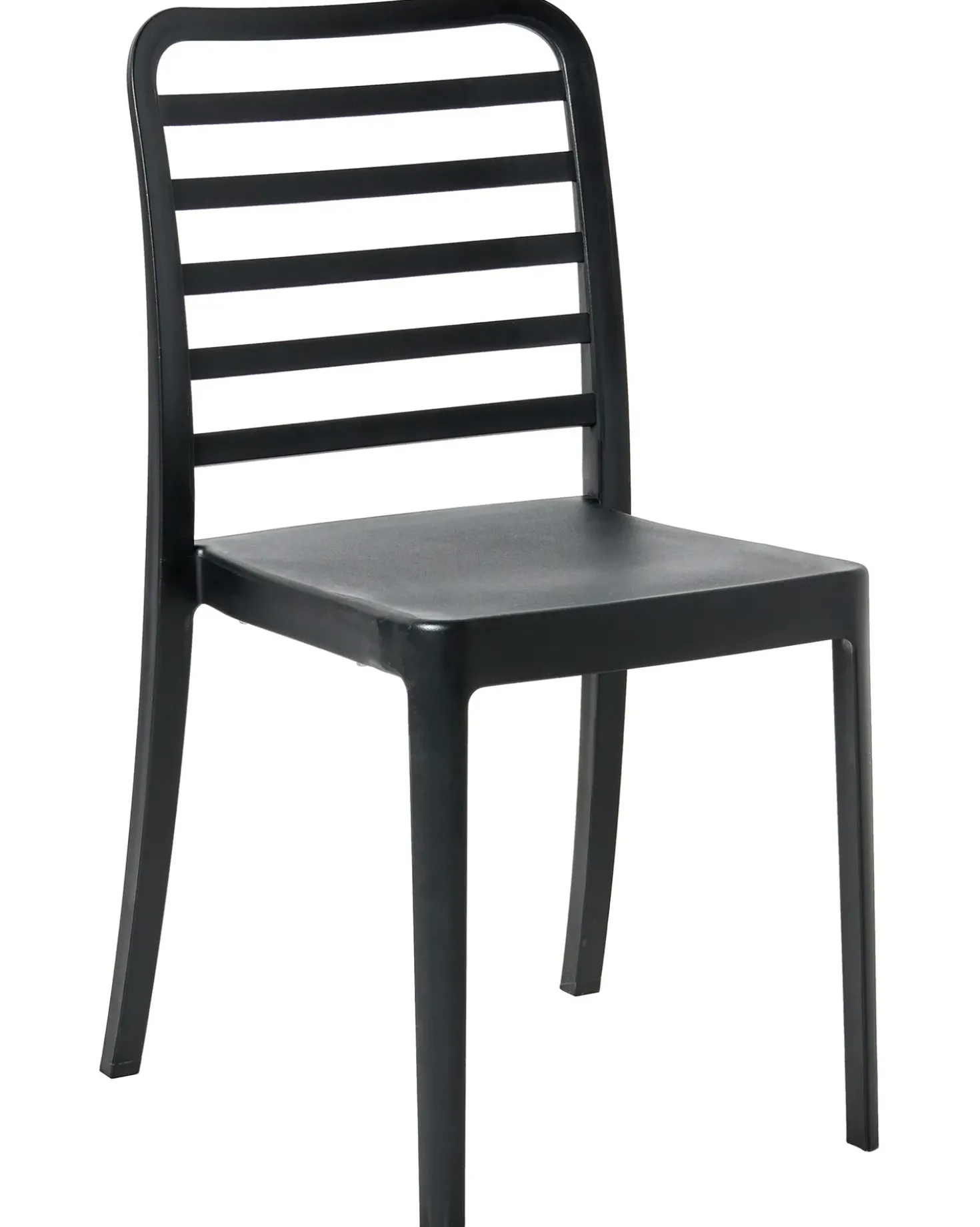 Set di 4 sedie alte SECEDA Materiale sintetico 2 in 1 Nero