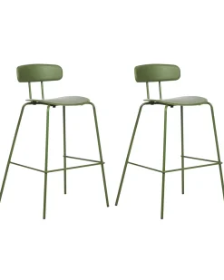 Set di 2 sedie alte SIBLEY Verde