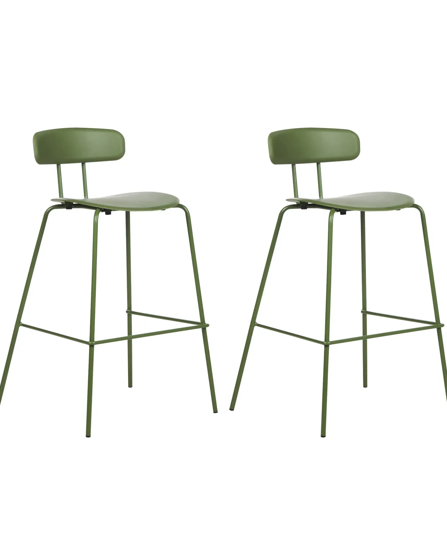 Set di 2 sedie alte SIBLEY Verde