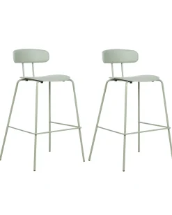Set di 2 sedie alte SIBLEY Verde chiaro
