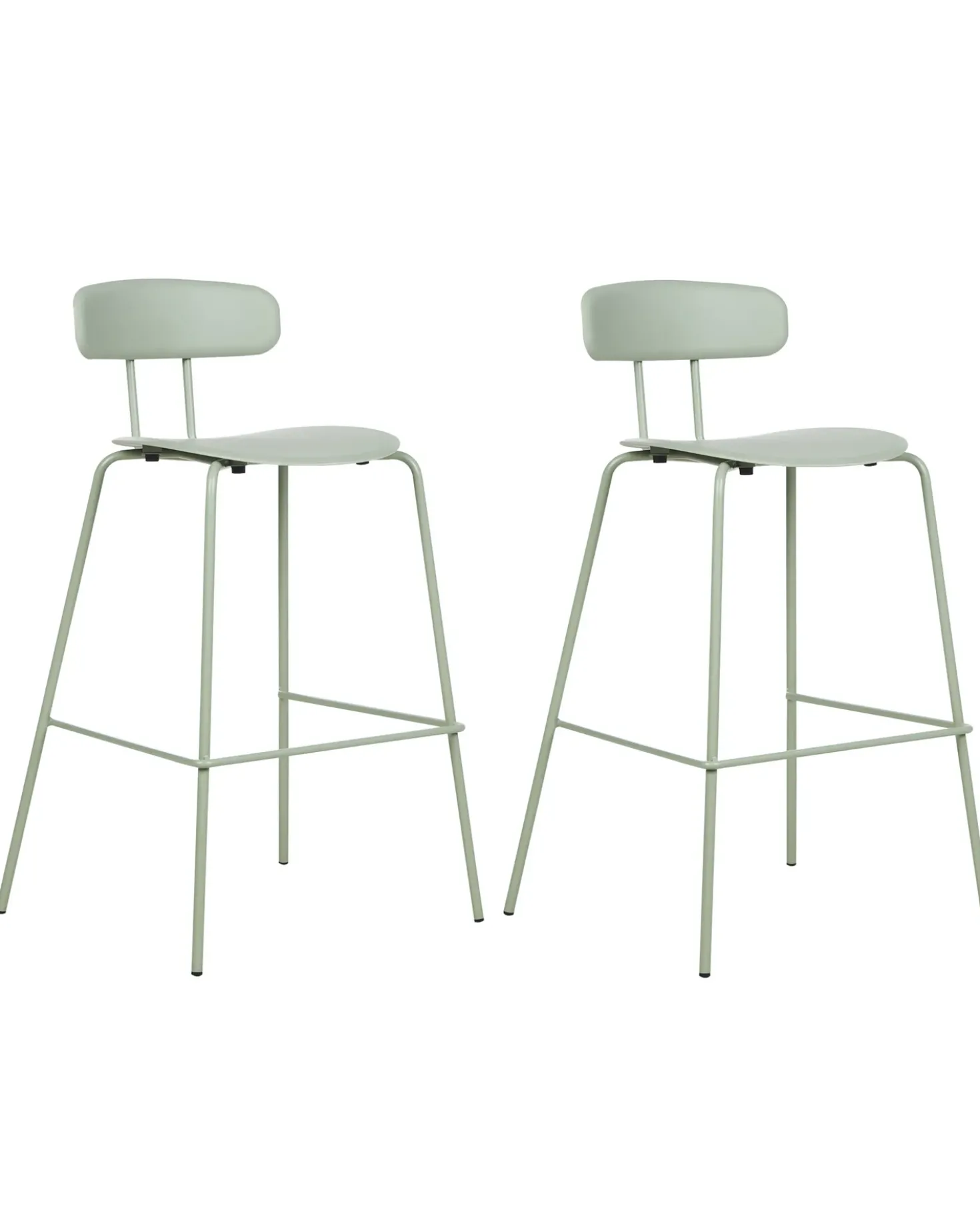 Set di 2 sedie alte SIBLEY Verde chiaro