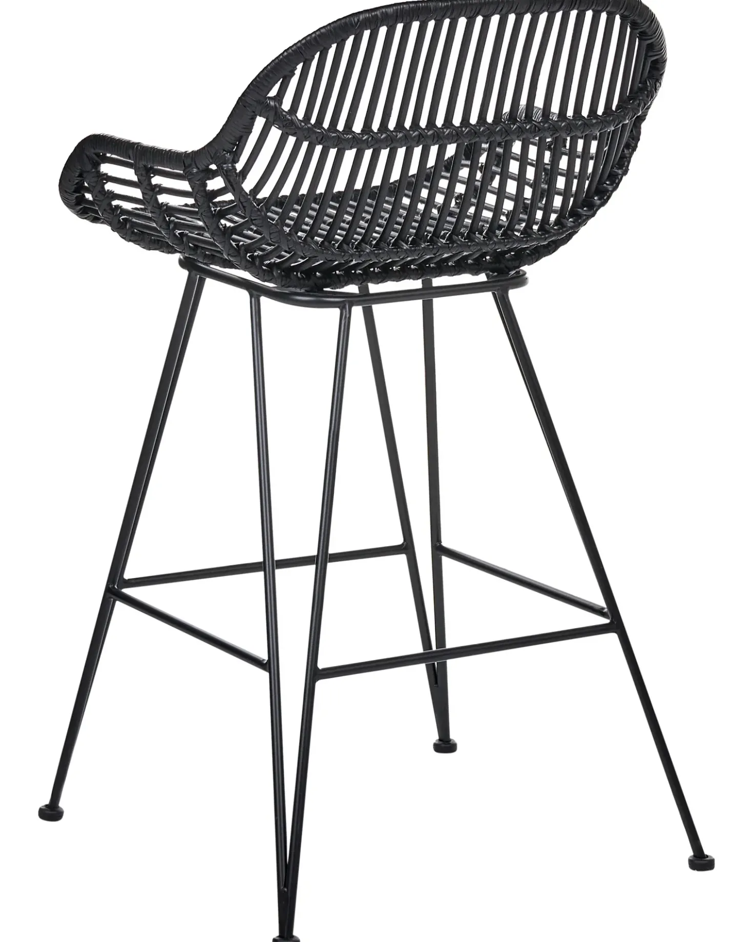Set di 2 sedie alte TERRELL Rattan Nero