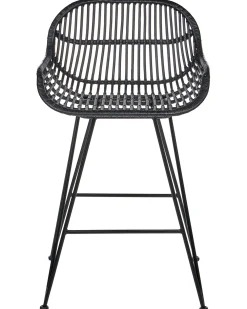 Set di 2 sedie alte TERRELL Rattan Nero