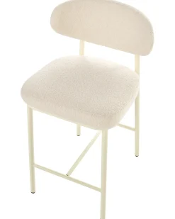 Set di 2 sedie alte UNITY Bouclé Beige chiaro