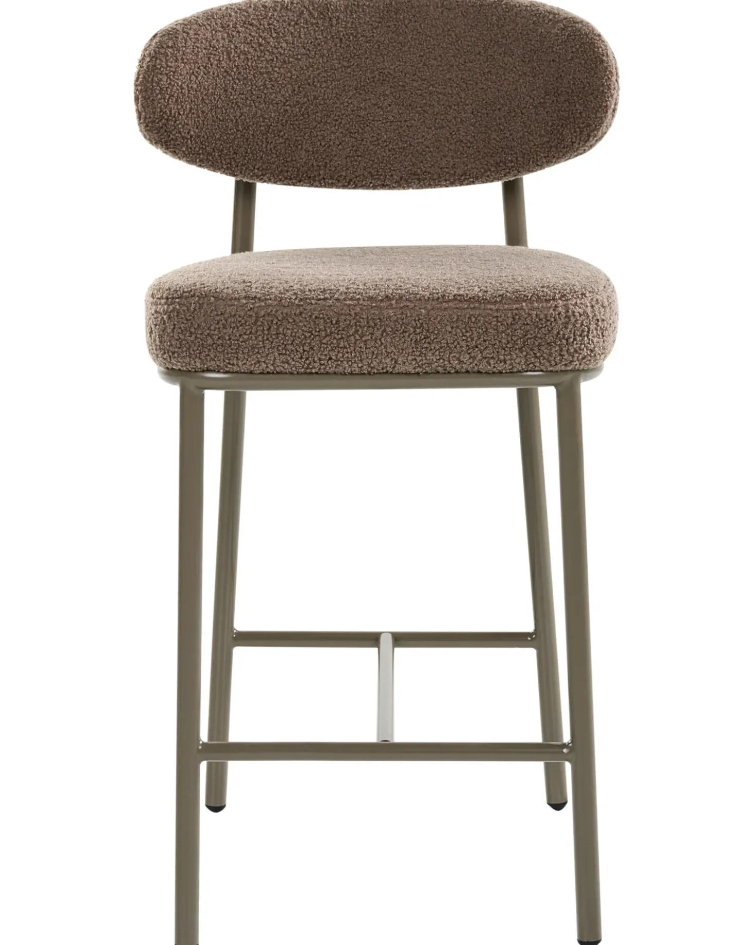 Set di 2 sedie alte UNITY Bouclé Tortora