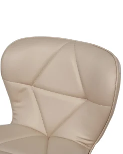 Set di 2 sedie alte VALETTA Pelle sintetica Beige chiaro