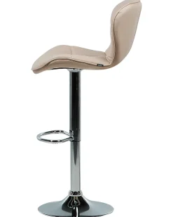 Set di 2 sedie alte VALETTA Pelle sintetica Beige chiaro