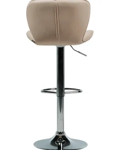 Set di 2 sedie alte VALETTA Pelle sintetica Beige chiaro