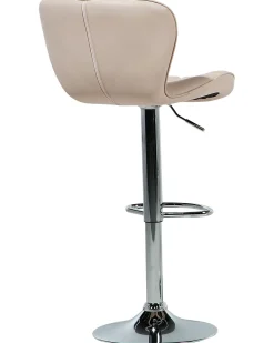Set di 2 sedie alte VALETTA Pelle sintetica Beige chiaro
