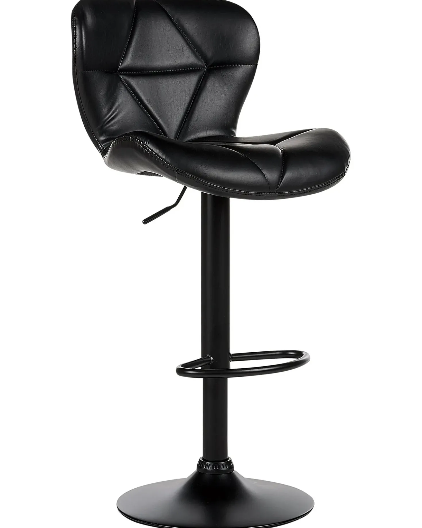 Set di 2 sedie alte VALETTA Pelle sintetica Nero