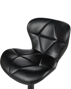 Set di 2 sedie alte VALETTA Pelle sintetica Nero