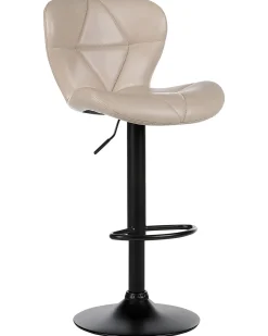 Set di 2 sedie alte VALETTA Pelle sintetica Beige chiaro