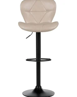 Set di 2 sedie alte VALETTA Pelle sintetica Beige chiaro