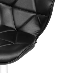 Set di 2 sedie alte VALETTA Pelle sintetica Nero