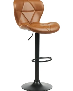 Set di 2 sedie alte VALETTA Pelle sintetica Marrone dorato