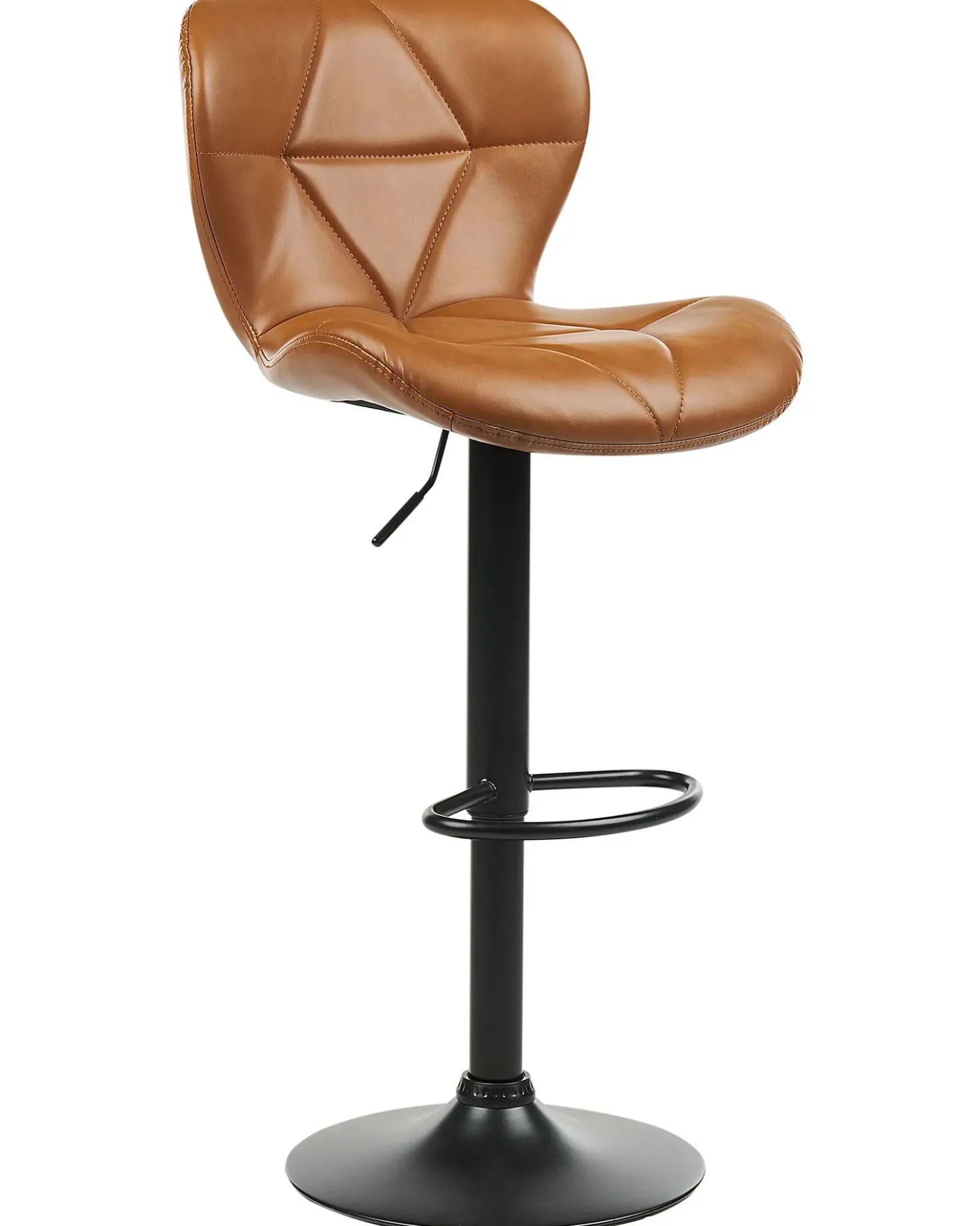Set di 2 sedie alte VALETTA Pelle sintetica Marrone dorato