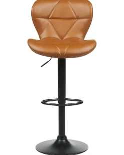 Set di 2 sedie alte VALETTA Pelle sintetica Marrone dorato