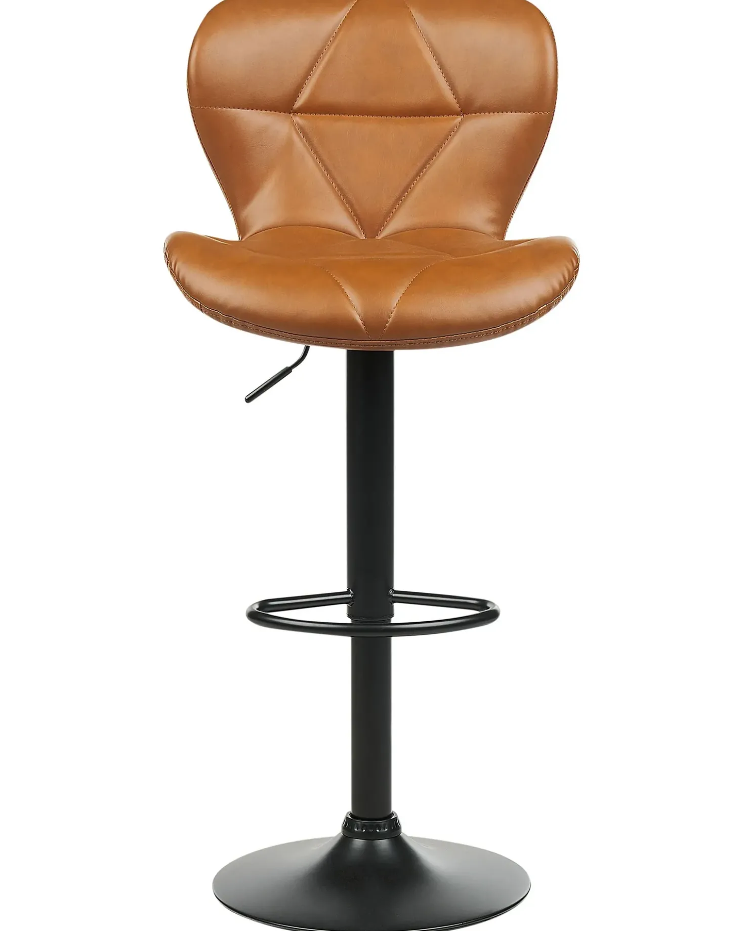 Set di 2 sedie alte VALETTA Pelle sintetica Marrone dorato