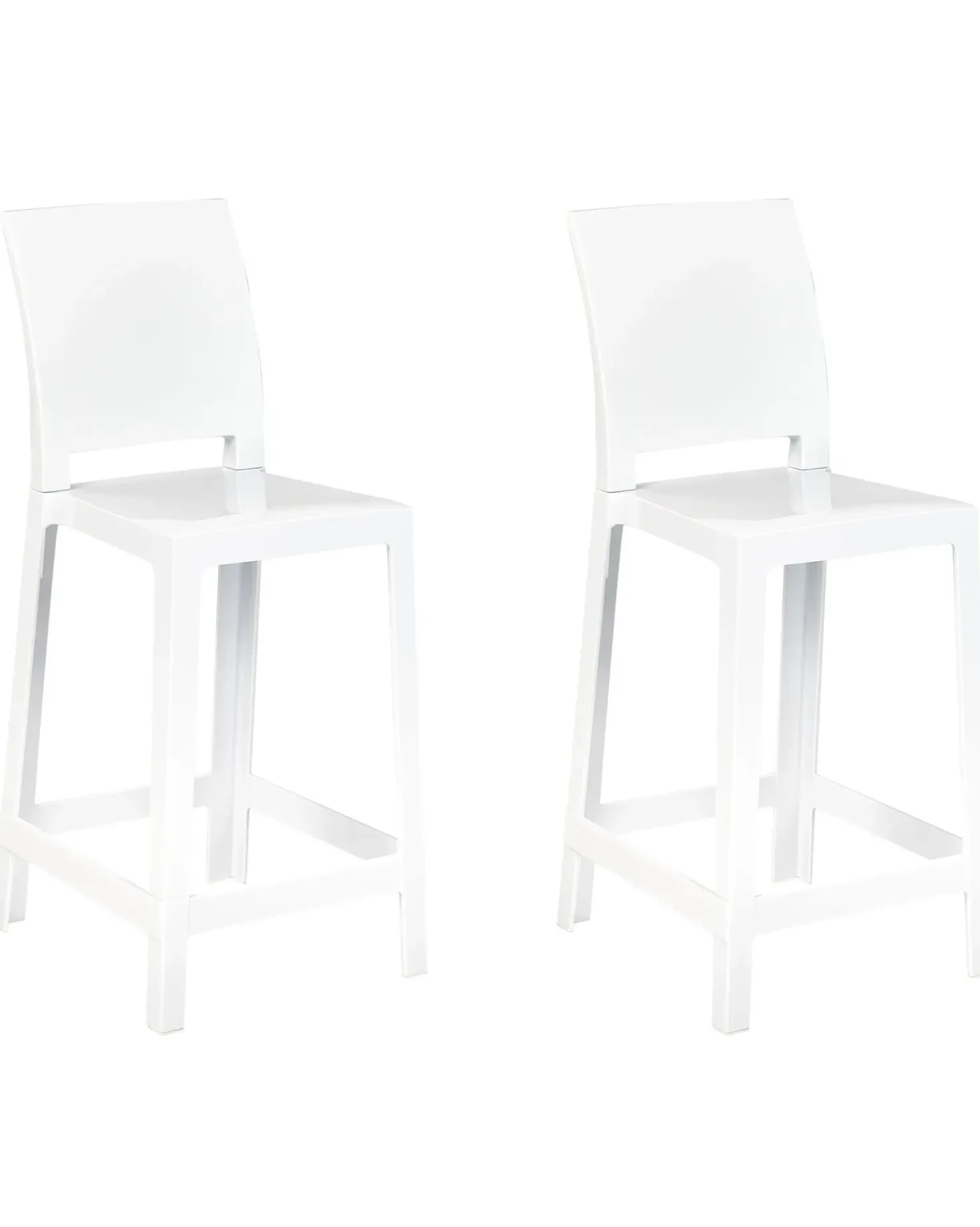 Set di 2 sedie alte WELLINGTON Bianco