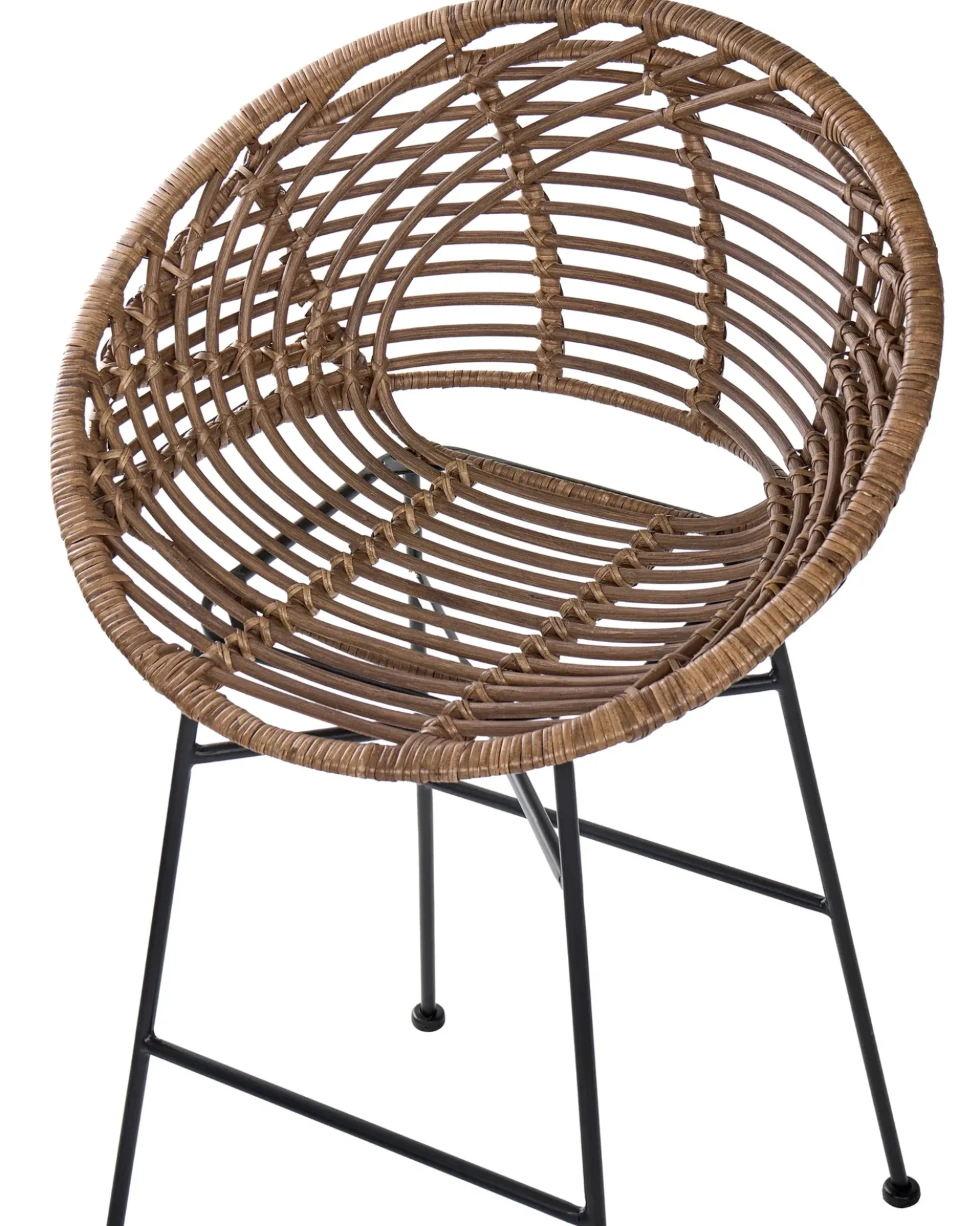 Set di 2 sedie alte WINDOM Rattan Marrone