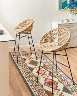 Set di 2 sedie alte WINDOM Rattan Naturale