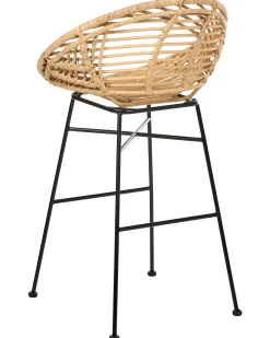 Set di 2 sedie alte WINDOM Rattan Naturale