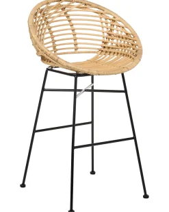 Set di 2 sedie alte WINDOM Rattan Naturale