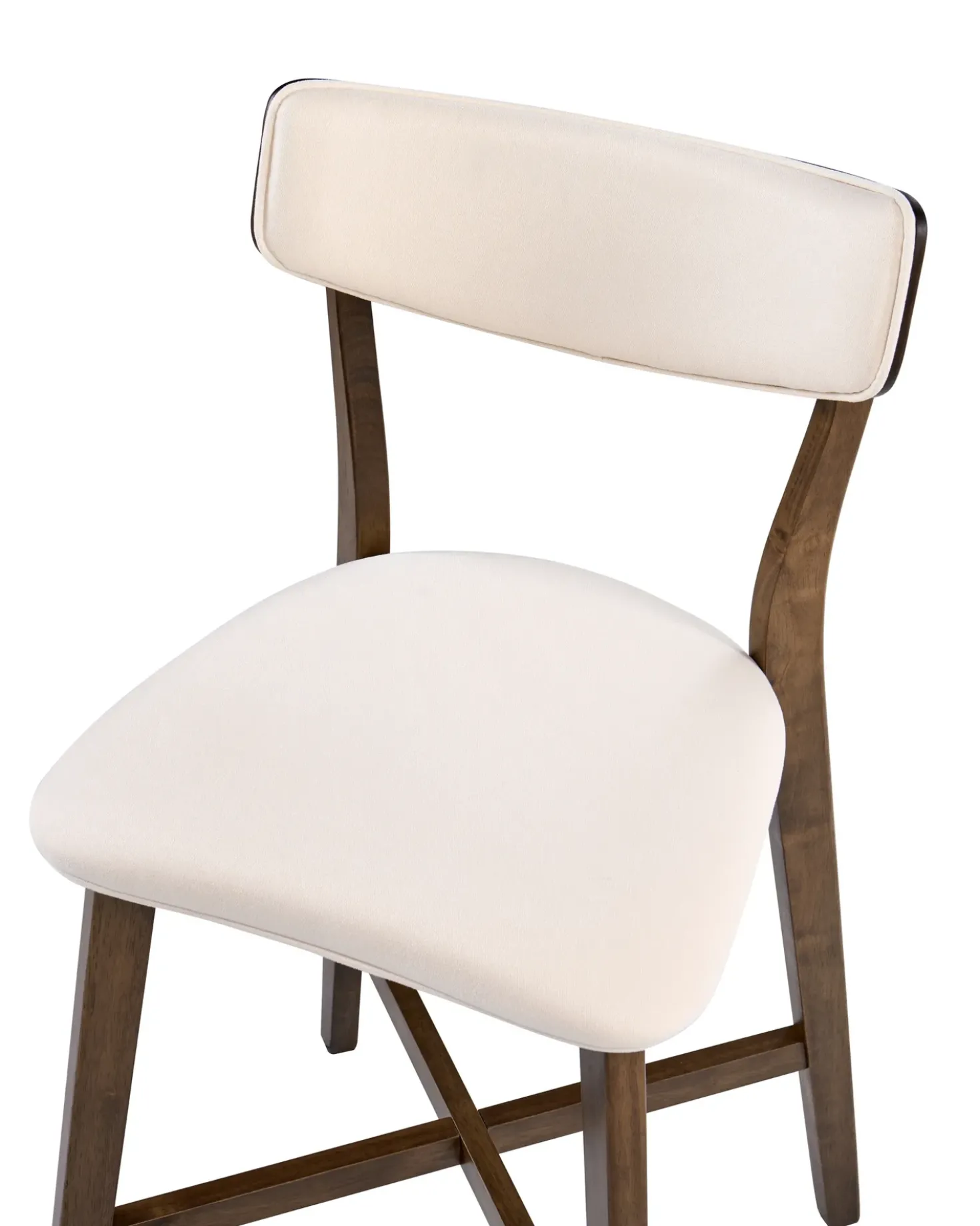 Set di 2 sedie alte YUMA Legno Bianco sporco/Marrone