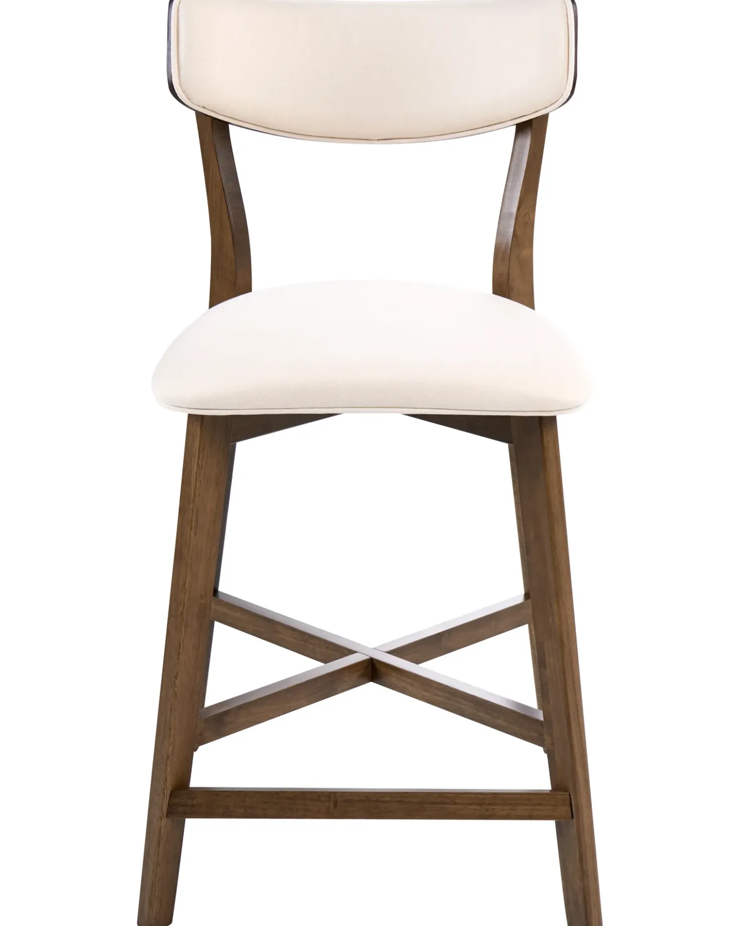 Set di 2 sedie alte YUMA Legno Bianco sporco/Marrone