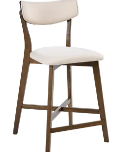 Set di 2 sedie alte YUMA Legno Bianco sporco/Marrone